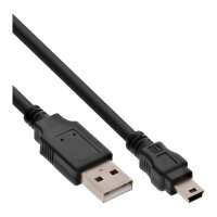 InLine® USB 2.0 Mini-Kabel, USB A ST an Mini-B ST...