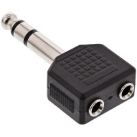 InLine® Audio Adapter Stereo, 6,3mm Klinke Stecker an...