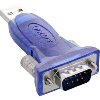 InLine® USB zu Seriell Adapter, ST A an 9pol Sub D ST, mit USB Verlängerung 0,8m