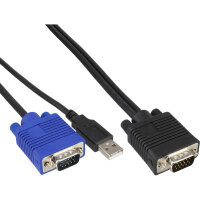 InLine® KVM Kabelsatz, USB, für 19" KVM...