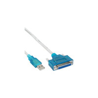 InLine® USB zu 25pol parallel, Drucker-Adapterkabel,...