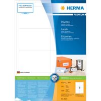 PREMIUM Etiketten A4, 97 x 67,7 mm, weiß, permanent...