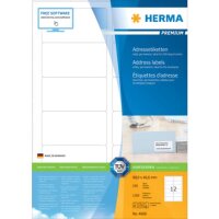 1.200 HERMA Etiketten 4666 weiß 88,9 x 46,6 mm