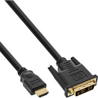 InLine® HDMI-DVI Kabel, vergoldete Kontakte, HDMI ST...
