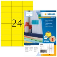 2.400 HERMA Etiketten 4406 gelb 70,0 x 37,0 mm