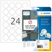 600 HERMA Etiketten 5066 wei&szlig; 40,0 x 40,0 mm