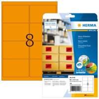 5145 Etiketten A4 neon-orange 99,1x67,7 mm Papier matt...