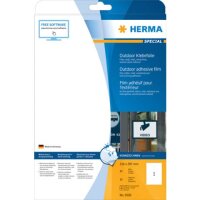 10 HERMA Folien-Kraftklebe-Etiketten 9500 weiß 210,0 x 297,0 mm