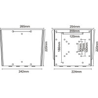 InLine® Wandhalterung für Flachbildschirme, 43-107cm (17-42"), max. 30kg