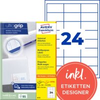 AVERY Zweckform Etiketten 6172 wei&szlig gallery