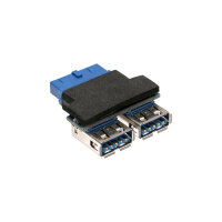 InLine® USB 3.0 Adapter, 2x Buchse A auf Pfostenanschluss