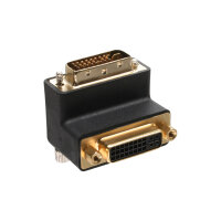 InLine® DVI-I Adapter, 90° gewinkelt, digital+analog 24+5 Stecker / Buchse