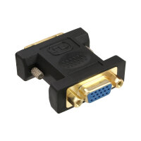 InLine® DVI-A Adapter, Analog 12+5 Stecker auf 15pol HD Buchse (VGA), vergoldet