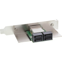 InLine® SAS Slotb. PCI+50p Cent., ext. SFF-8088 TARGET OUT/ int. 4x SATA HOST IN