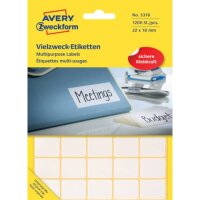 AVERY Zweckform Etiketten 3318 weiß 22,