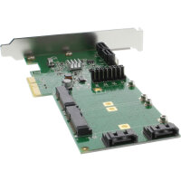 InLine® Schnittstellenkarte, 4x SATA 6Gb/s, RAID 0,1,10 JBOD, mit 4x SATA + 2x mSATA, PCIe 2.0 (PCI-Express)