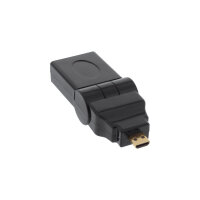 InLine® HDMI Adapter, HDMI A Buchse auf Micro HDMI D Stecker, flexibel, 4K2K