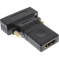 InLine® HDMI-DVI Adapter, HDMI Buchse auf DVI Stecker, flexibler Winkel, 4K2K