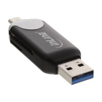 InLine® USB3.0 Dual Cardreader, USB A und Micro-USB...