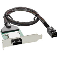 InLine® SAS HD LP PCI Slotblech m. Kabel, ext....