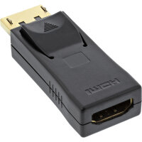 InLine® DisplayPort Adapter, DP ST auf HDMI BU, 4K2K, mit Audio, schwarz
