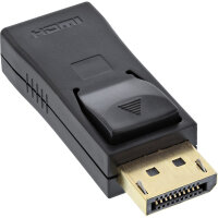 InLine® DisplayPort Adapter, DP ST auf HDMI BU, 4K2K, mit Audio, schwarz