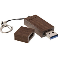 InLine® woodstick USB 3.0 Speicherstick, Walnuss Holz, 16GB