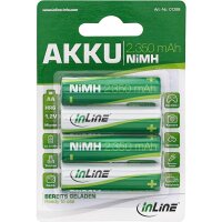 InLine® NiMH-Akku, Mignon (AA), 2350mAh, vorgeladen,...