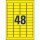 960 AVERY Zweckform wetterfeste Folienetiketten L6103-20 gelb 45,7 x 21,2 mm