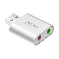 InLine® USB Audio Soundadapter, Mini Aluminium...