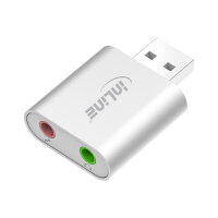 InLine® USB Audio Soundadapter, Mini Aluminium...