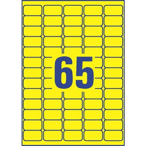 1.300 AVERY Zweckform Etiketten L4793-20 gelb 38,1 x 21,2 mm