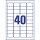 800 AVERY Zweckform abziehsichere Folienetiketten L6145-20 weiß 45,7 x 25,4 mm