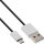 InLine® Micro-USB 2.0 Kabel, USB-A ST an Micro-B ST, schwarz/Alu, flexibel, 1,5m
