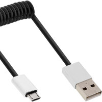 InLine® Micro-USB 2.0 Spiralk., USB-A ST/Micro-B ST,...