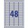 960 AVERY Zweckform Typenschildetiketten L6009-20 silber 45,7 x 21,2 mm
