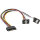 InLine® SATA Strom-Y-Kab., SATA BU/2x SATA ST gew., m. Sicherheitslaschen, 0,30m