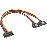 InLine® SATA Strom-Y-Kabel, SATA Buchse an 2x SATA ST...