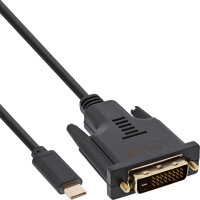 InLine® USB Display Kabel, USB Typ-C Stecker zu DVI...