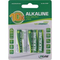 InLine® Alkaline High Energy Batterie, Micro (AAA), 10er Blister