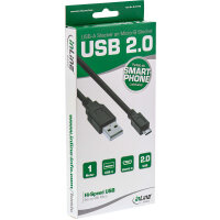 InLine® Basic Micro-USB 2.0 Kabel, USB-A an Micro-B...