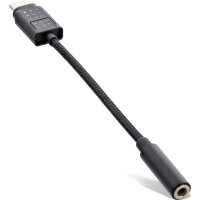 InLine® Mini USB-C 96KHz Hi-Res Audio Adapterkabel, USB-C zu 3,5mm Buchse, 0,13m