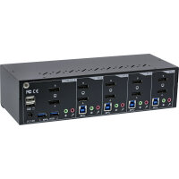 InLine® KVM Desktop Switch, 4-fach, Dual-Monitor DP...