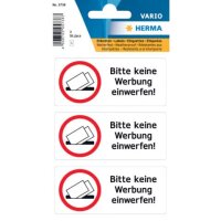 5738 Hinweisetiketten Bitte keine Werbung einwerfen -...