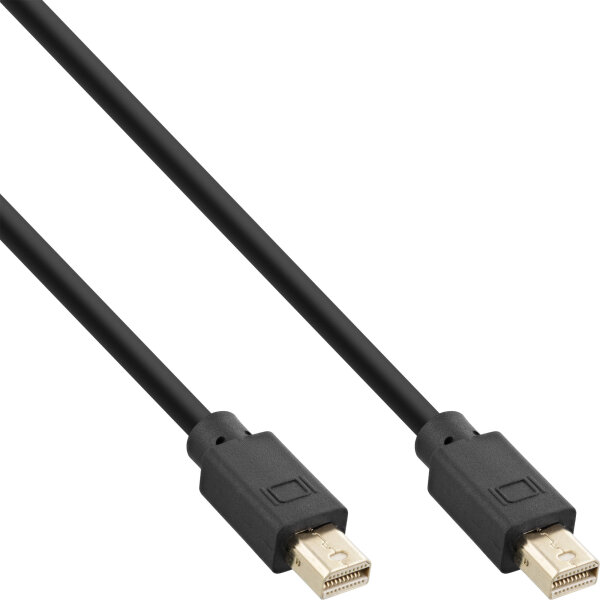InLine® Mini DisplayPort 1.4 Kabel, Stecker / Stecker schwarz/gold, 1,5m