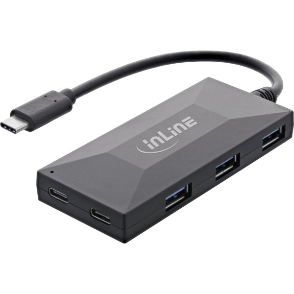 InLine® USB 3.2 Gen.1 Hub, USB-C zu 2 Port USB-C und 3 Port USB-A, ohne PSU
