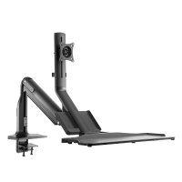 InLine® Workstation-Tischhalterung mit Lifter, beweglich, bis 81cm (32") / 9kg