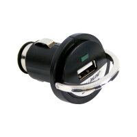 InLine® USB KFZ Ladegerät Stromadapter, 12/24VDC zu 5V DC/1A, Mini, mit Ring