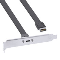InLine® PCI Slotblende, USB-C zu USB 3.2 Frontpanel...