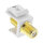 InLine® Keystone Einbauadapter, für Sat-Kabel, 2x F-Buchsen, weiß
